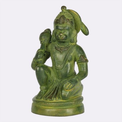 Brassaura® Lord Hanuman in Kneeling Posture | Brass Statue | Height 5 Inches & Weight 0.80 kgs