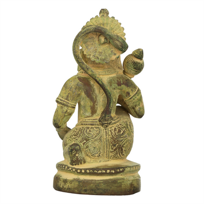 Brassaura® Lord Hanuman in Kneeling Posture | Brass Statue | Height 5 Inches & Weight 0.80 kgs