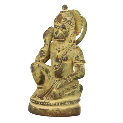 Brassaura® Lord Hanuman in Kneeling Posture | Brass Statue | Height 5 Inches & Weight 0.80 kgs