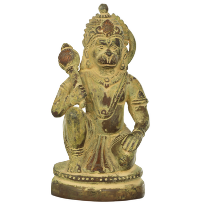 Brassaura® Lord Hanuman in Kneeling Posture | Brass Statue | Height 5 Inches & Weight 0.80 kgs