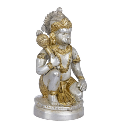 Brassaura® Lord Hanuman in Kneeling Posture | Brass Statue | Height 5 Inches & Weight 0.80 kgs