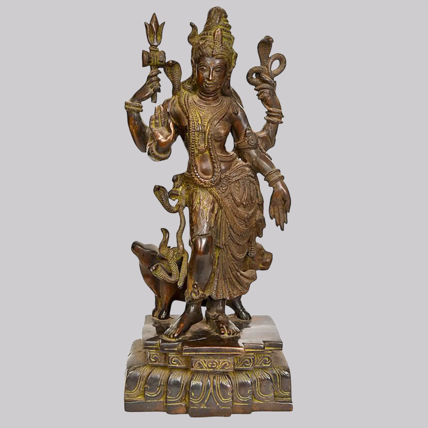 Brassaura® Brass Ardhanarishvara Statue| Height 17.52 Inches & Weight 8.90 kg