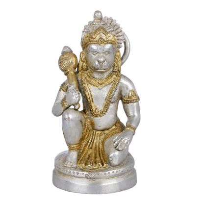 Brassaura® Lord Hanuman in Kneeling Posture | Brass Statue | Height 5 Inches & Weight 0.80 kgs