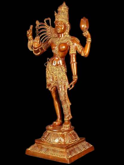 Brassaura® Brass Ardhanarishwara Statue | Height 38.5 Inches & Weight 26.28 kg