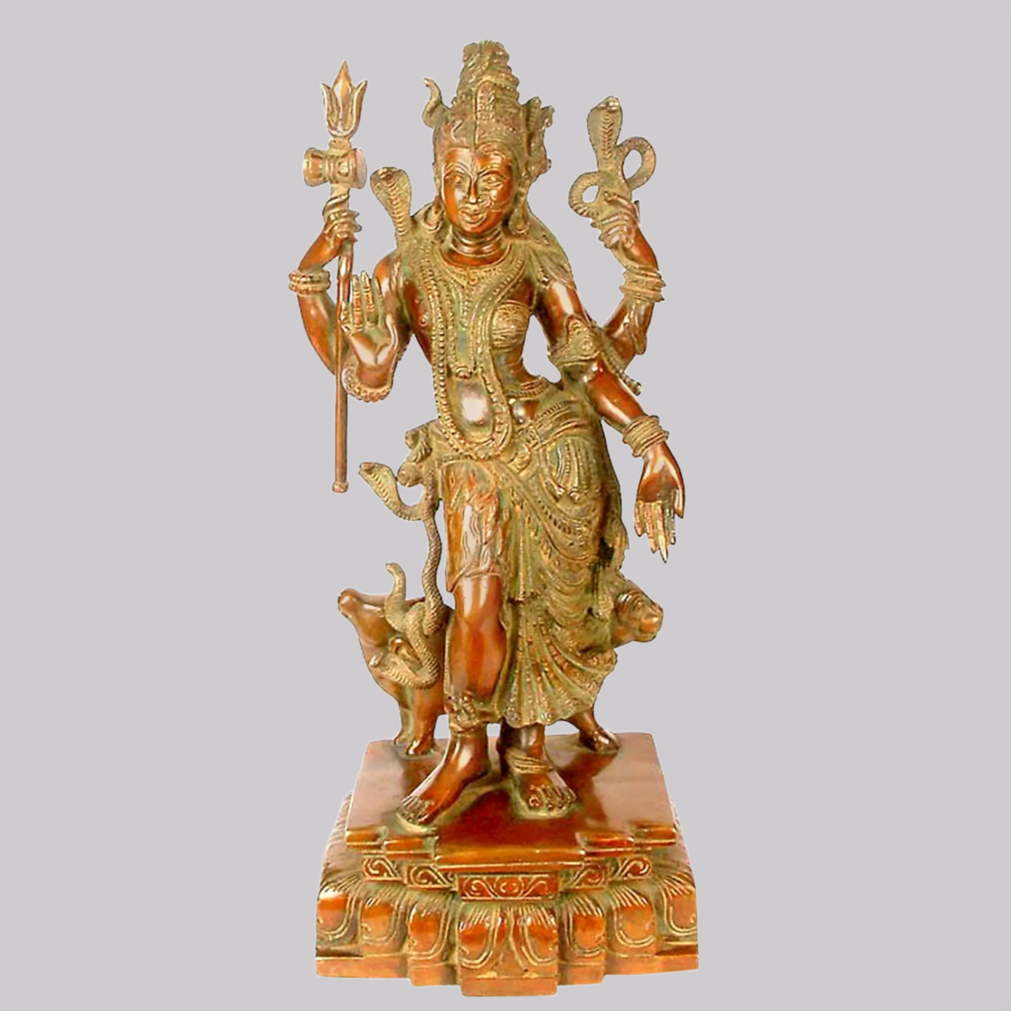 Brassaura® Brass Ardhanarishvara Statue| Height 17.52 Inches & Weight 8.90 kg