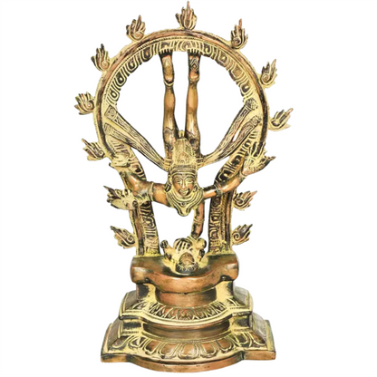 ब्रेसौरा™ पीतल शिव का गंगावतरण (नटराज) मूर्तिकला | ऊँचाई 12 इंच और वज़न 2.70 किग्रा