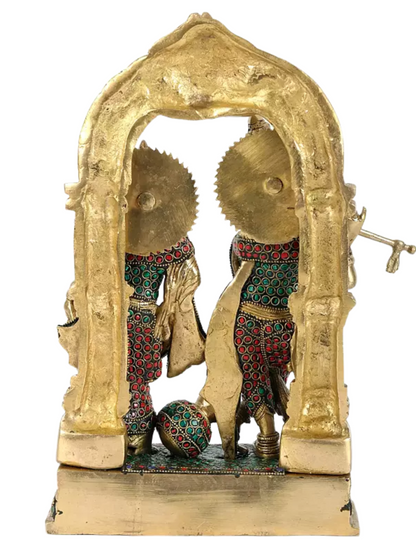 Brassaura® Brass Radha Krishna Statue | Height 14 Inches & Weight 7.70 kg