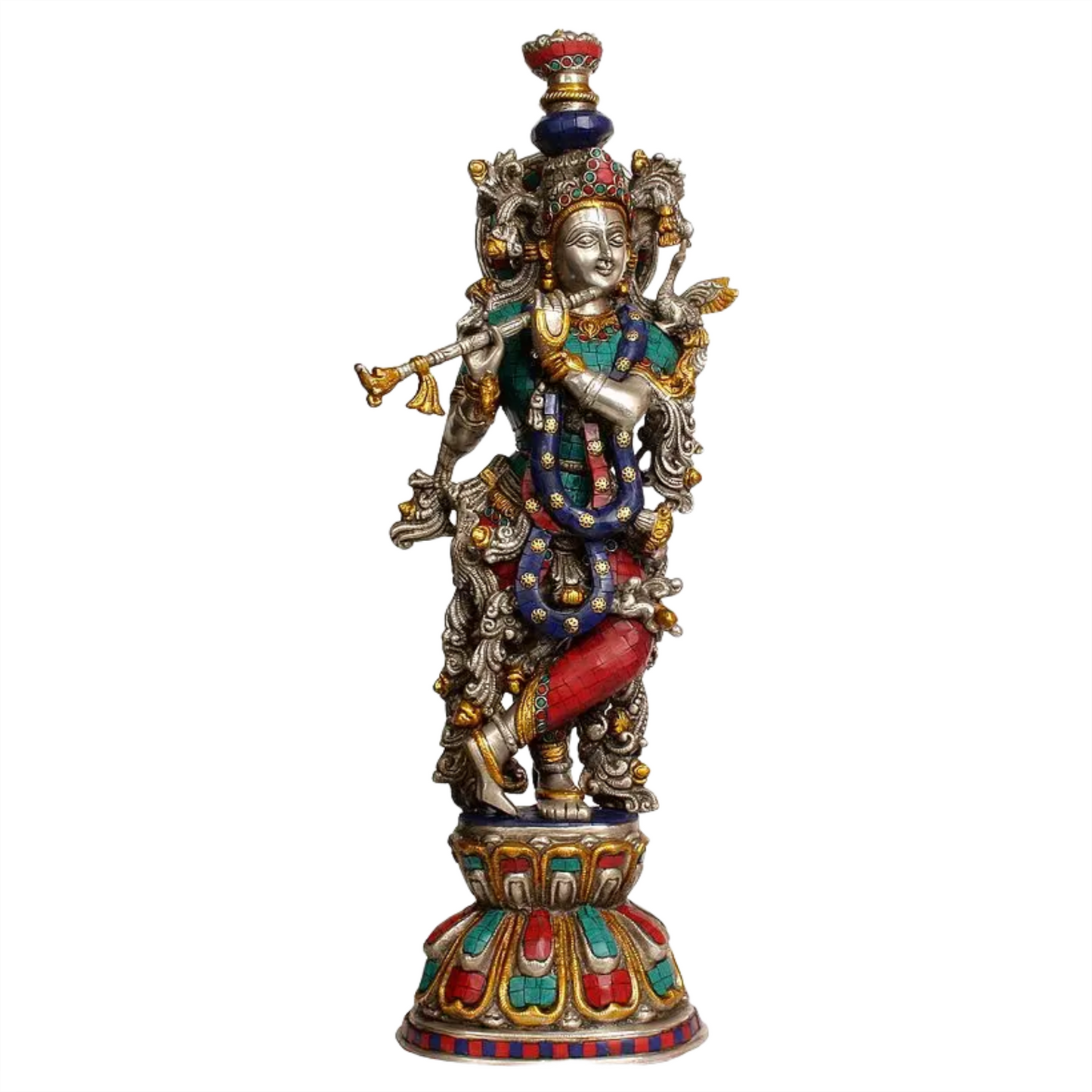 Brassaura® Brass Krishna Statue | Height 24 Inches & Weight 11.40 kg