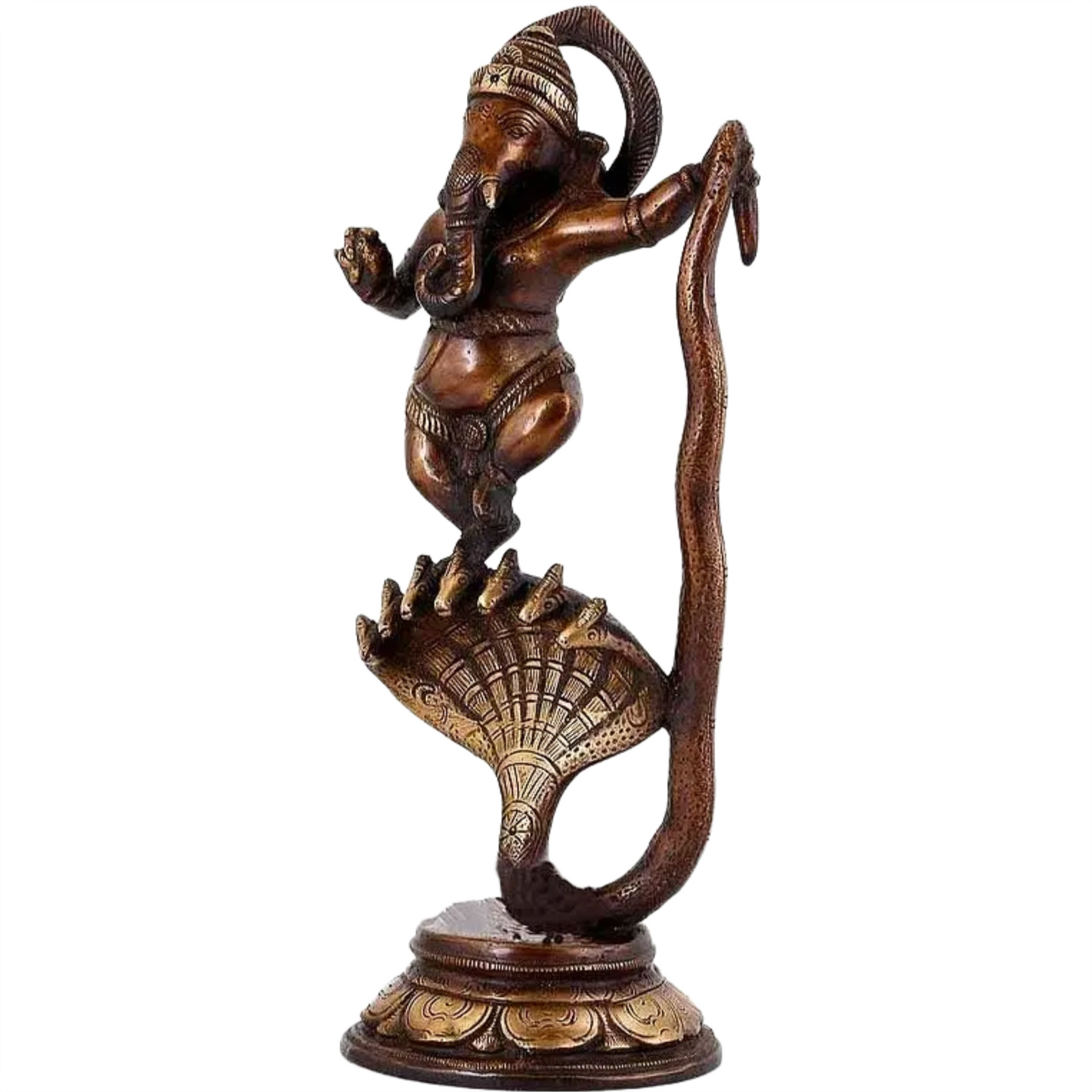 Brassaura™ Brass Ganesha Statue | Height 5 Inches & Weight 2.90 kgs