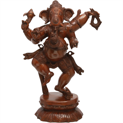 Brassaura™ Brass Ganesha Statue | Height 33 Inches & Weight 42 kgs