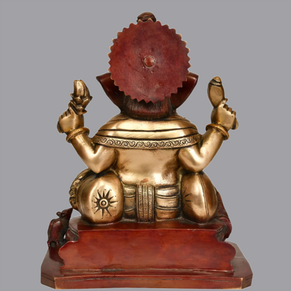 Brassaura® Lord Ganesha in Ashirwad Mudra | Height 11.2 Inches & Weight 8.37 kgs