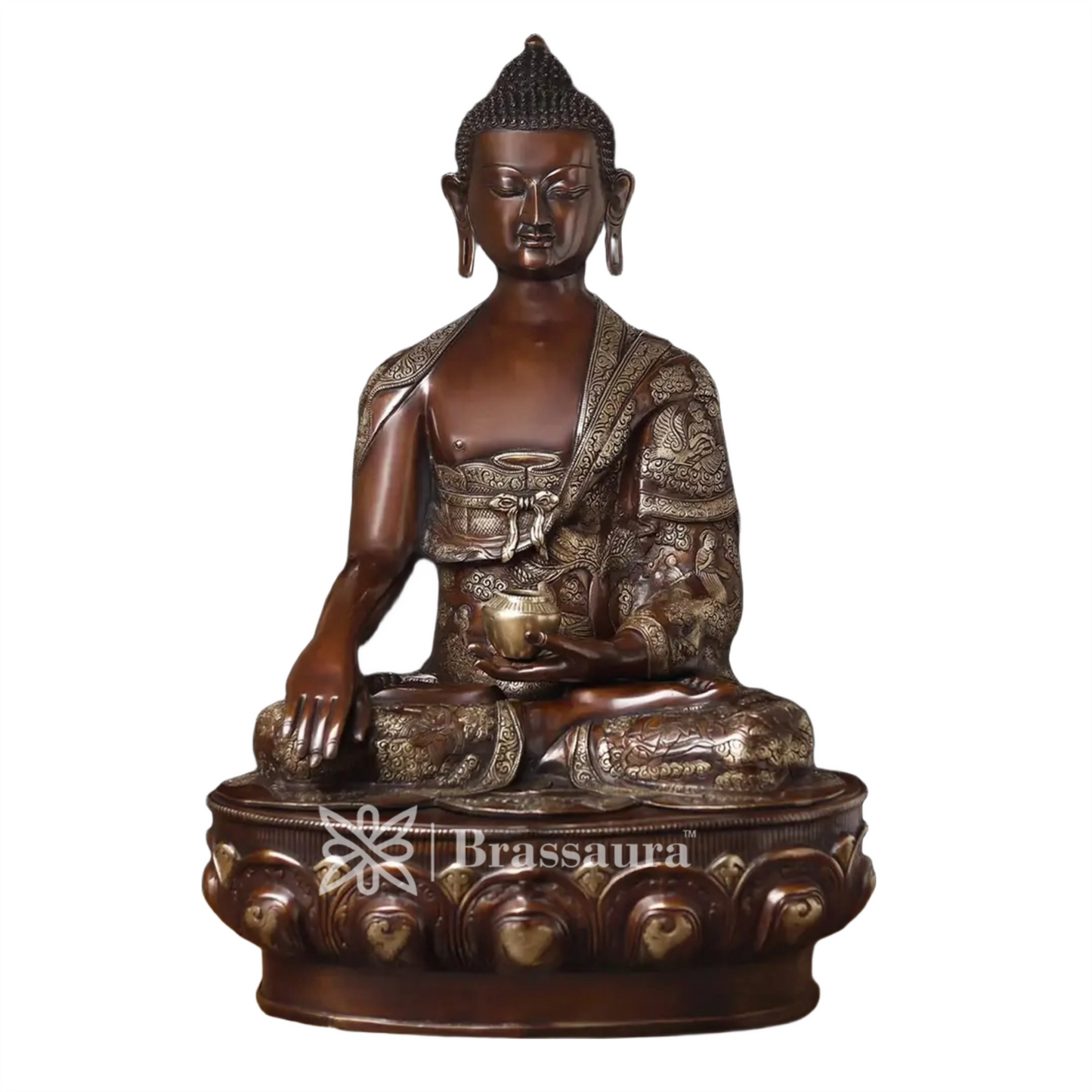 Brass Buddha For Home And Décor Weight 52 kg Height 34 Inch