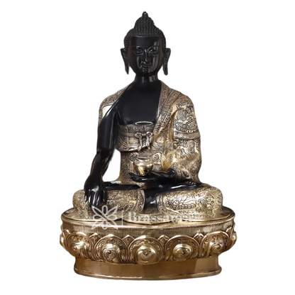 Brass Buddha For Home And Décor Weight 53.020 kg Height 33 Inch
