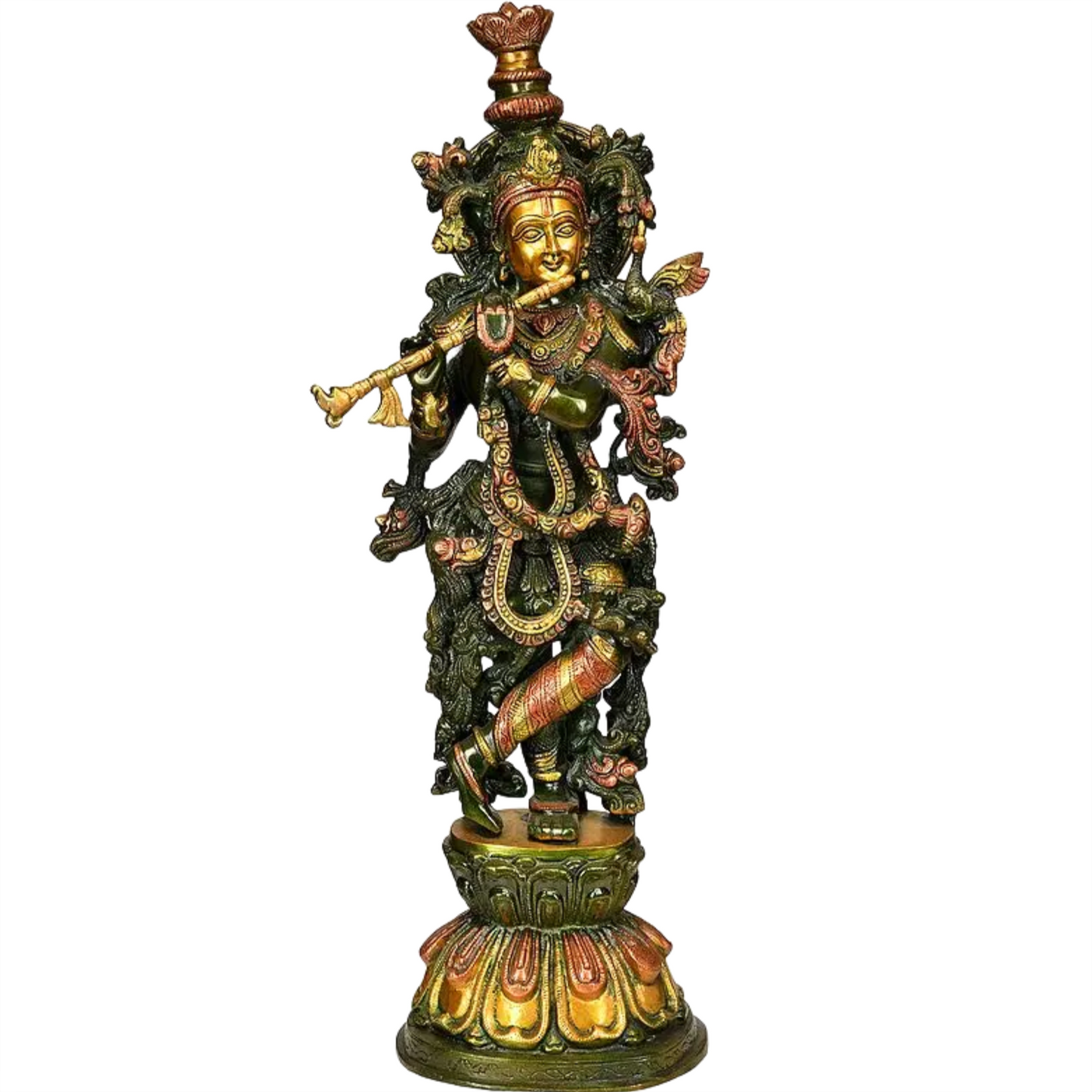 Brassaura® Brass Krishna Statue | Height 24 Inches & Weight 11.40 kgs