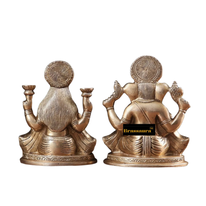Brass Artistic Lakshmi Ganesh Height 6 Inches & Weight 2.6 Kg