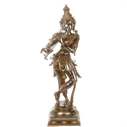 Brassaura® Brass Krishna Statue | Height 34 Inches & Weight 19.20 kg