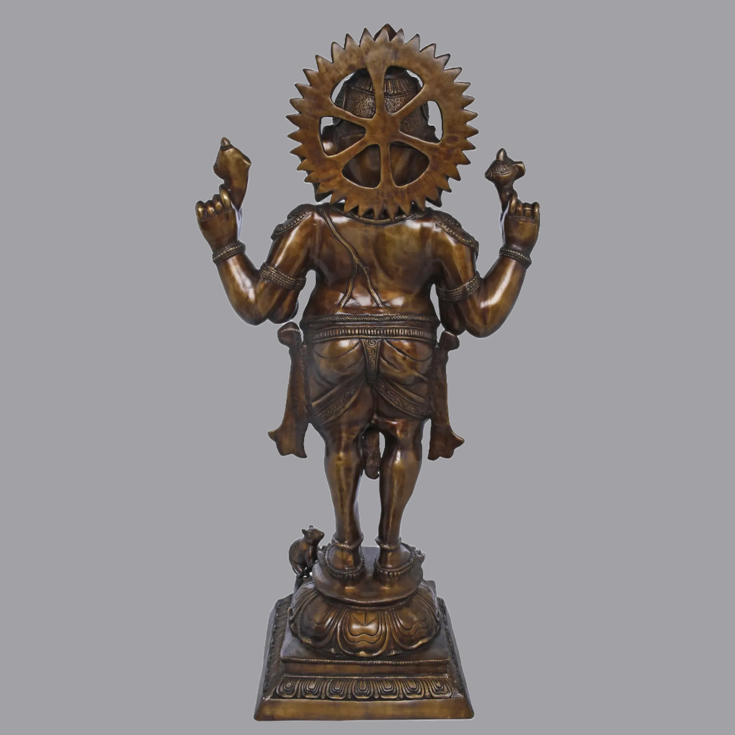 Brassaura® Standing Ganesha in Brass | Height 51 Inches & Weight 57.70 kgs