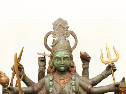 Brassaura® Brass Goddess Kali Statue | Height 43.5 Inches & Weight 63.60 kg