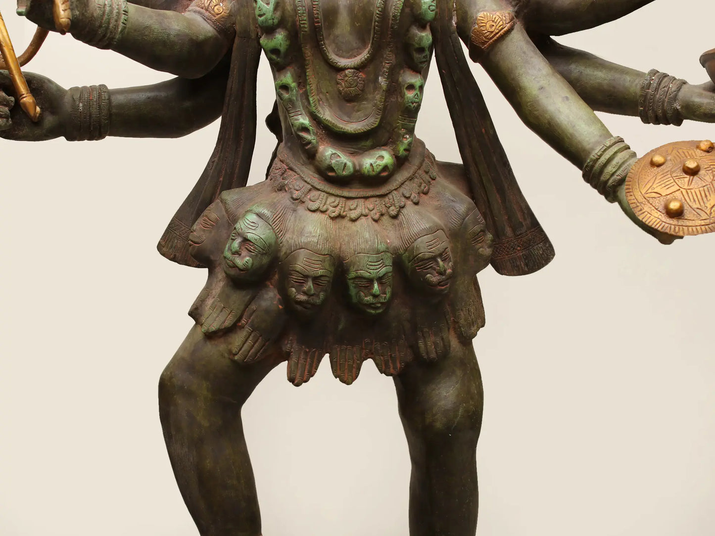 Brassaura® Brass Goddess Kali Statue | Height 43.5 Inches & Weight 63.60 kg