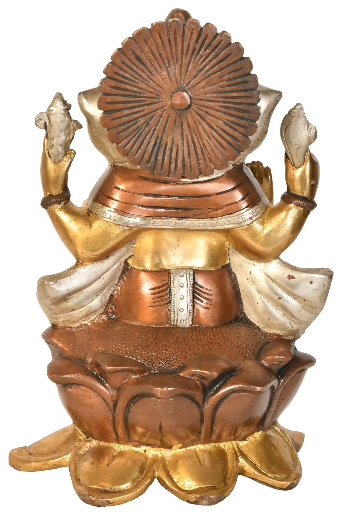 Brassaura™ पीतल भगवान गणेश मूर्ति | ऊंचाई 9.5 इंच और वज़न 4 किलोग्राम