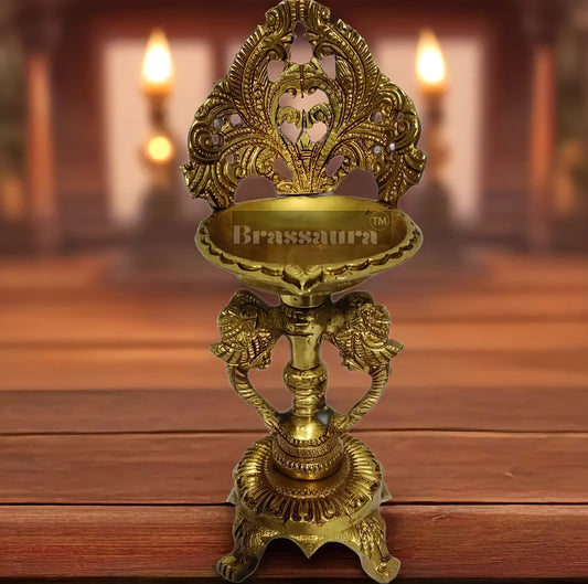 Brassaura™ Brass Decorative Piece – Height 9 Inches, Width 3 Inches, Depth 3.5 Inches & Weight 1.2 Kgs