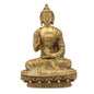 Brass Meditative Buddha Idol for Home and Decor Weight .65 Kg Height 12 cm