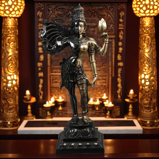 Brass Aardhnareshwar Statue Weight 29.63 kg & Height 40 Inch
