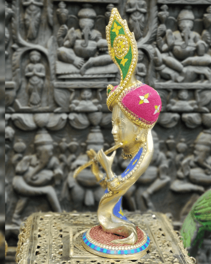 Brassaura™ Aatma Krishna Brass Idol | Height 20 Inches & Weight 9 Kgs