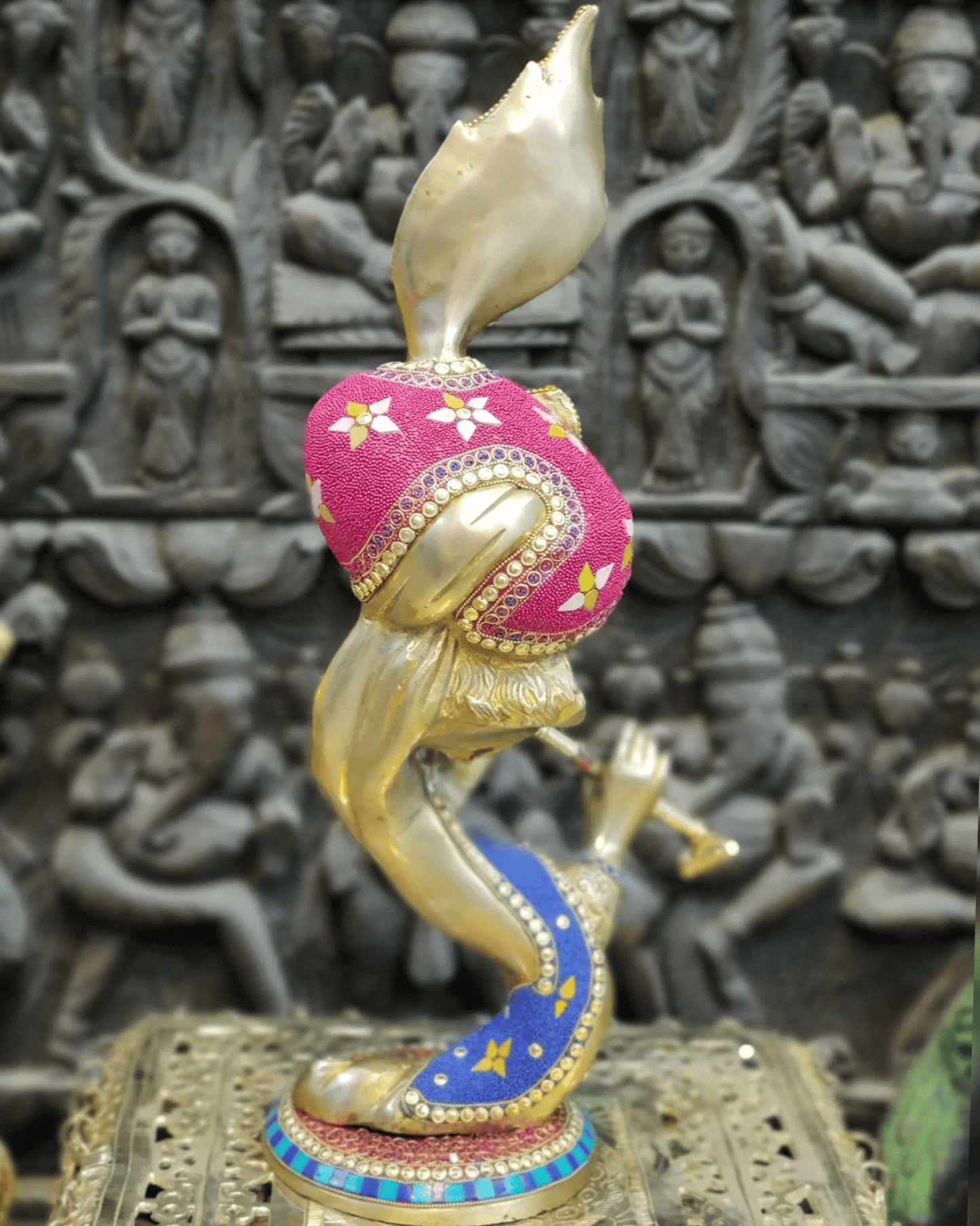 Brassaura™ Aatma Krishna Brass Idol | Height 20 Inches & Weight 9 Kgs
