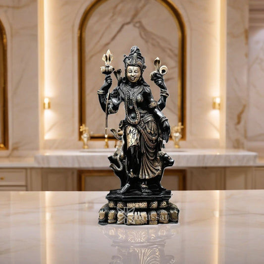 Brass Aardhnareshwar Statue Weight 9.66 Kg And Height 17.5 Inch