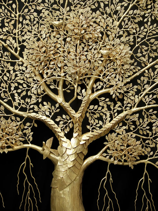 Brassaura® Brass Tree of Life Kalpvriksha Statue | Height 96.06 Inches & Weight 84.30 kg