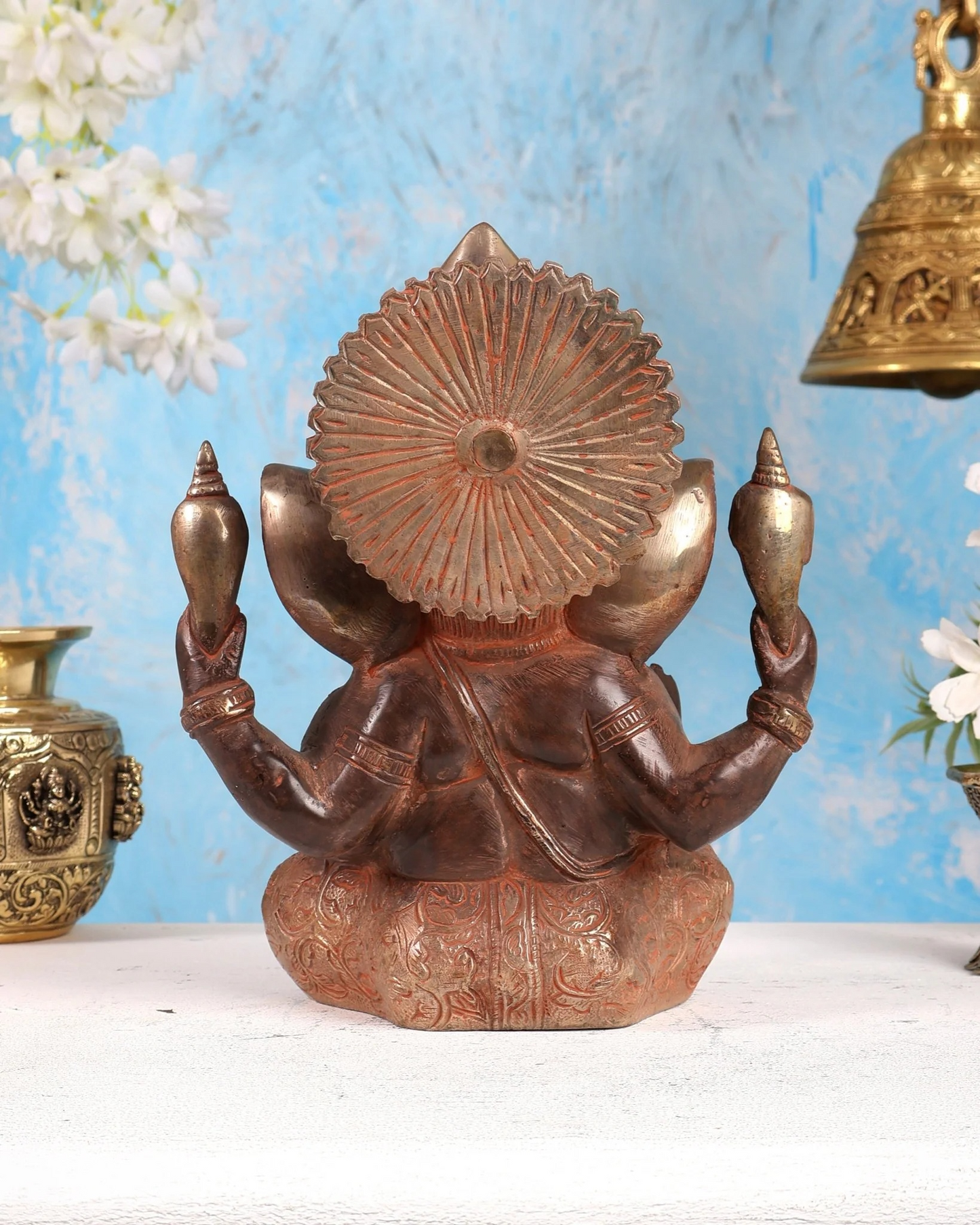 Brassaura® Brass Ganesha Statue | Height 8.5 Inches