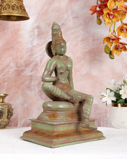 Brassaura® Brass Goddess Parvati Statue | Height 12.5 Inches