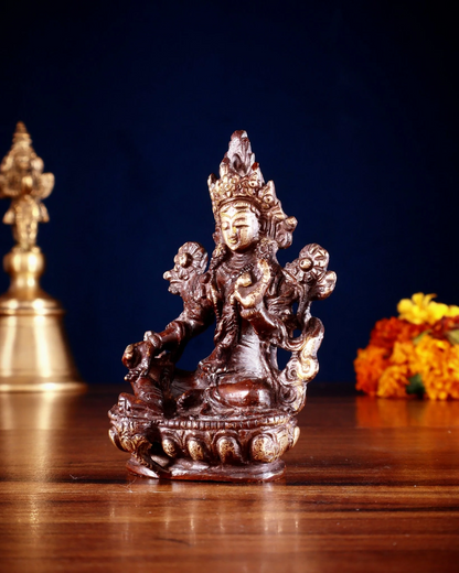 Brass  Tara Weight 0.300 Kg & Height 3.5 Inch
