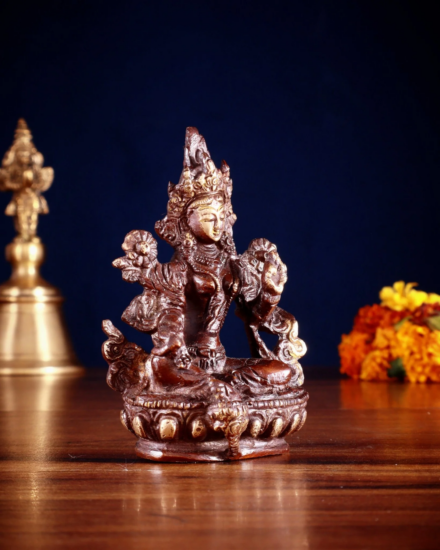 Brass  Tara Weight 0.300 Kg & Height 3.5 Inch