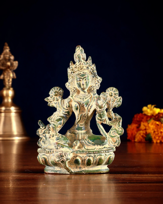 Brass Artistic Tara Weight 0.300 Kg & Height 3.5 Inch
