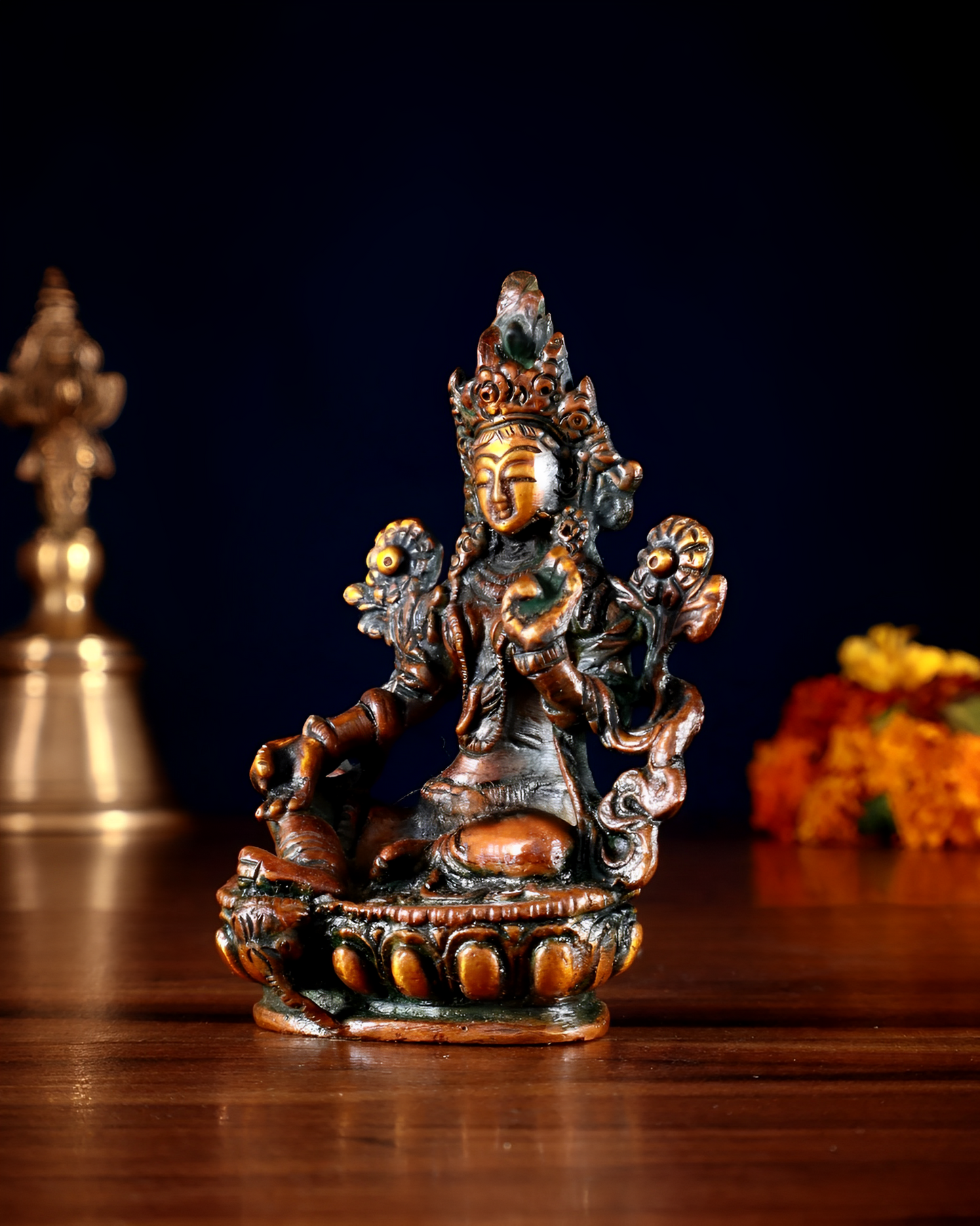 Brass Tara Weight 0.300 Kg & Height 3.5 Inch