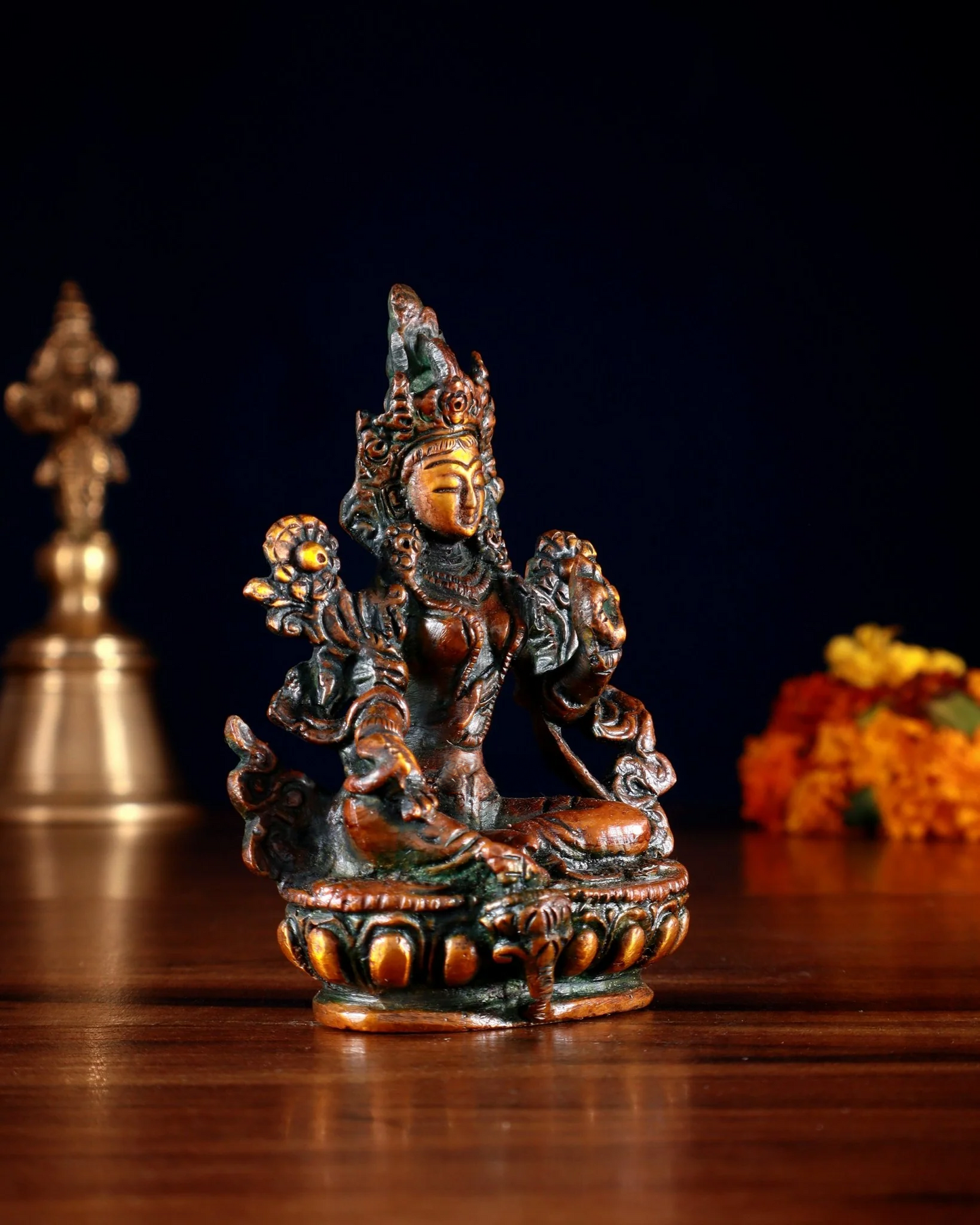 Brass Tara Weight 0.300 Kg & Height 3.5 Inch