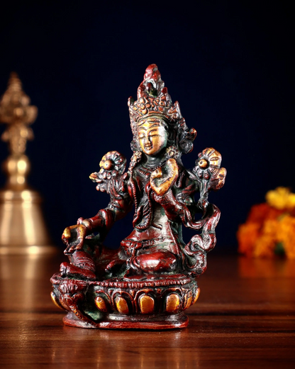 Brass  Tara Weight 0.300 Kg & Height 3.5 Inch
