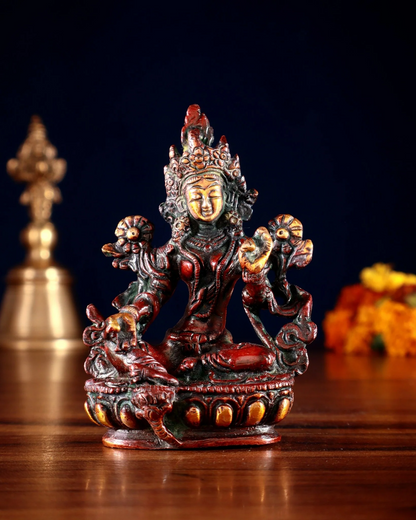 Brass  Tara Weight 0.300 Kg & Height 3.5 Inch