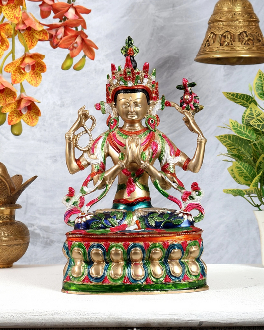 Brassaura® Brass Goddess Tara Statue | Height 14 Inches