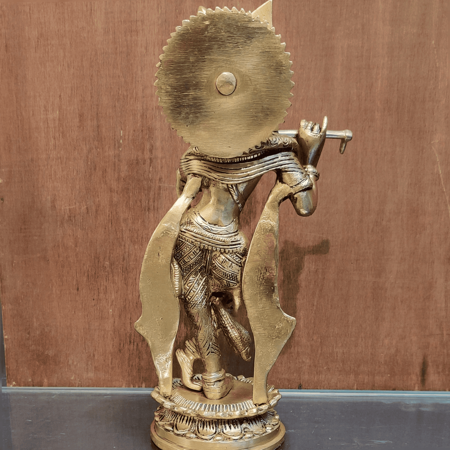 Brassaura™ Lord Krishna Brass Idol | Pure Brass | Height 11 Inches & Weight 2.7 Kgs