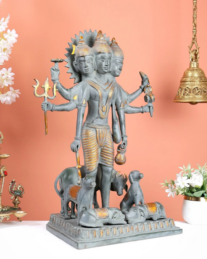 Brassaura® Brass Lord Dattatreya Statue | Height 22.5 Inches