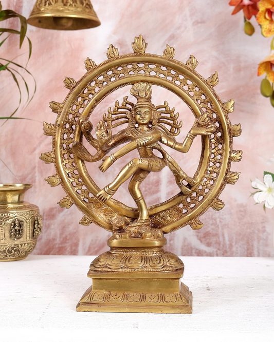 Brassaura® Brass Nataraja Statue | Height 12 Inches
