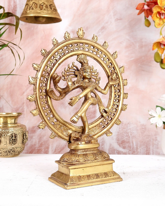 Brassaura® Brass Nataraja Statue | Height 12 Inches
