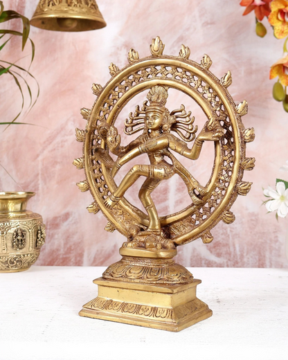 Brassaura® Brass Nataraja Statue | Height 12 Inches
