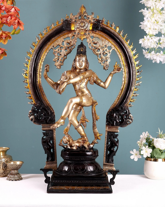 Brassaura® Brass Nataraja Statue | Height 17 Inches