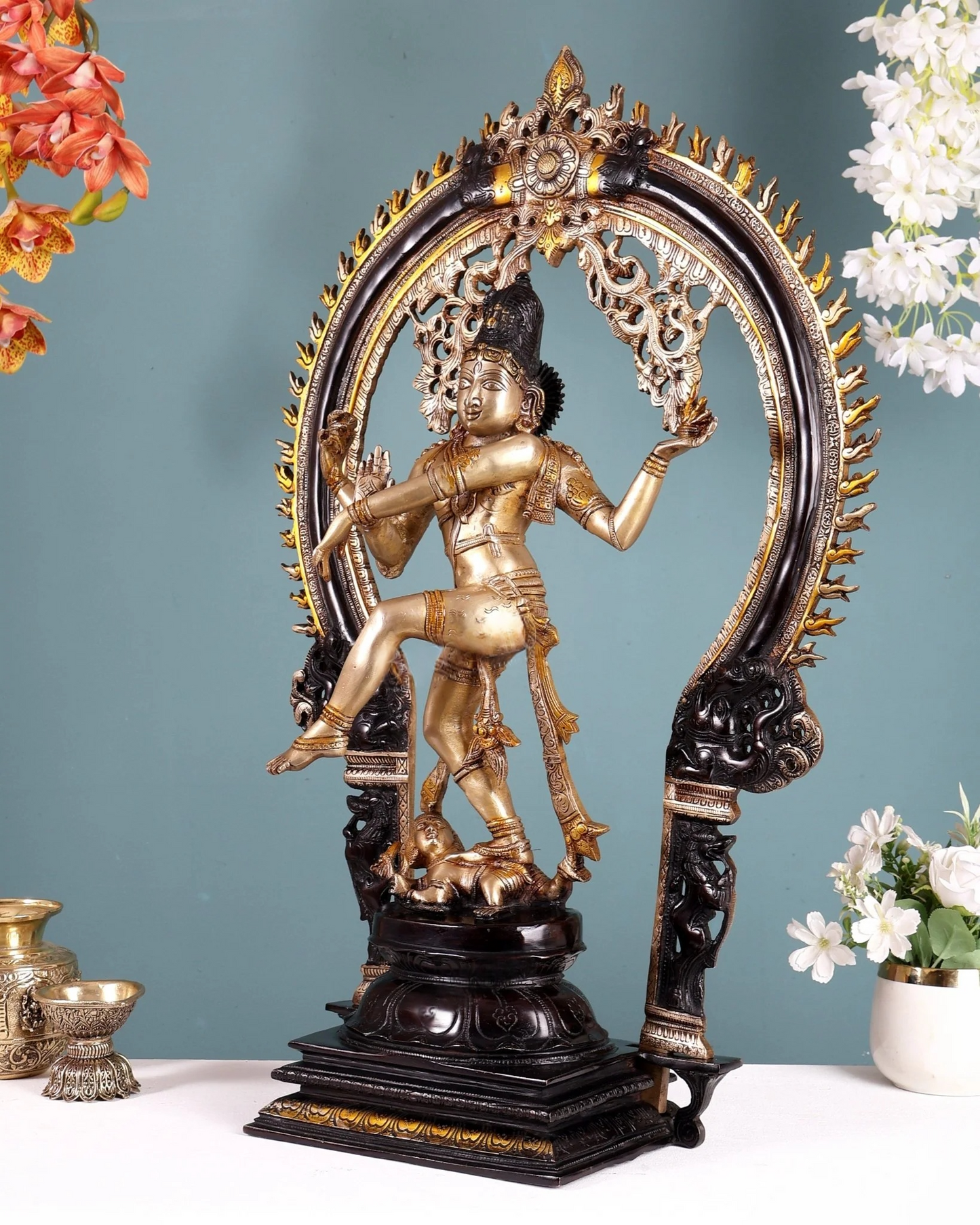 Brassaura® Brass Nataraja Statue | Height 17 Inches