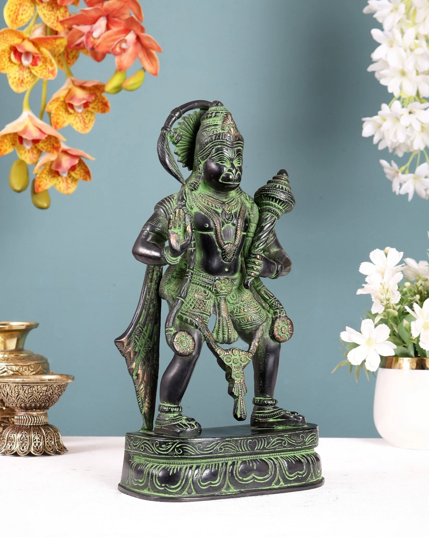 Brassaura® Brass Lord Hanuman Statue | Height 11 Inches