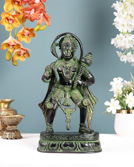 Brassaura® Brass Lord Hanuman Statue | Height 11 Inches